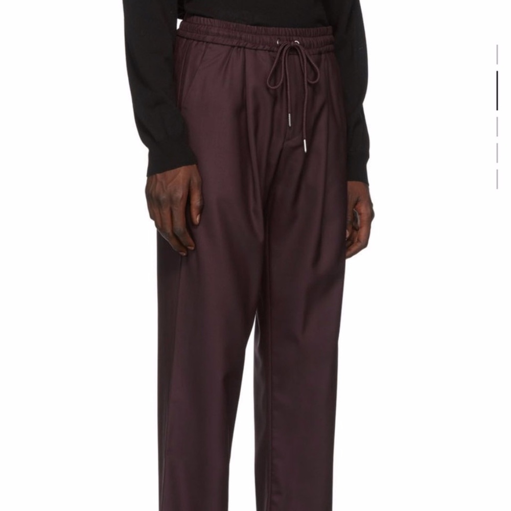 Martin Asbjørn Burgundy Wool Trousers